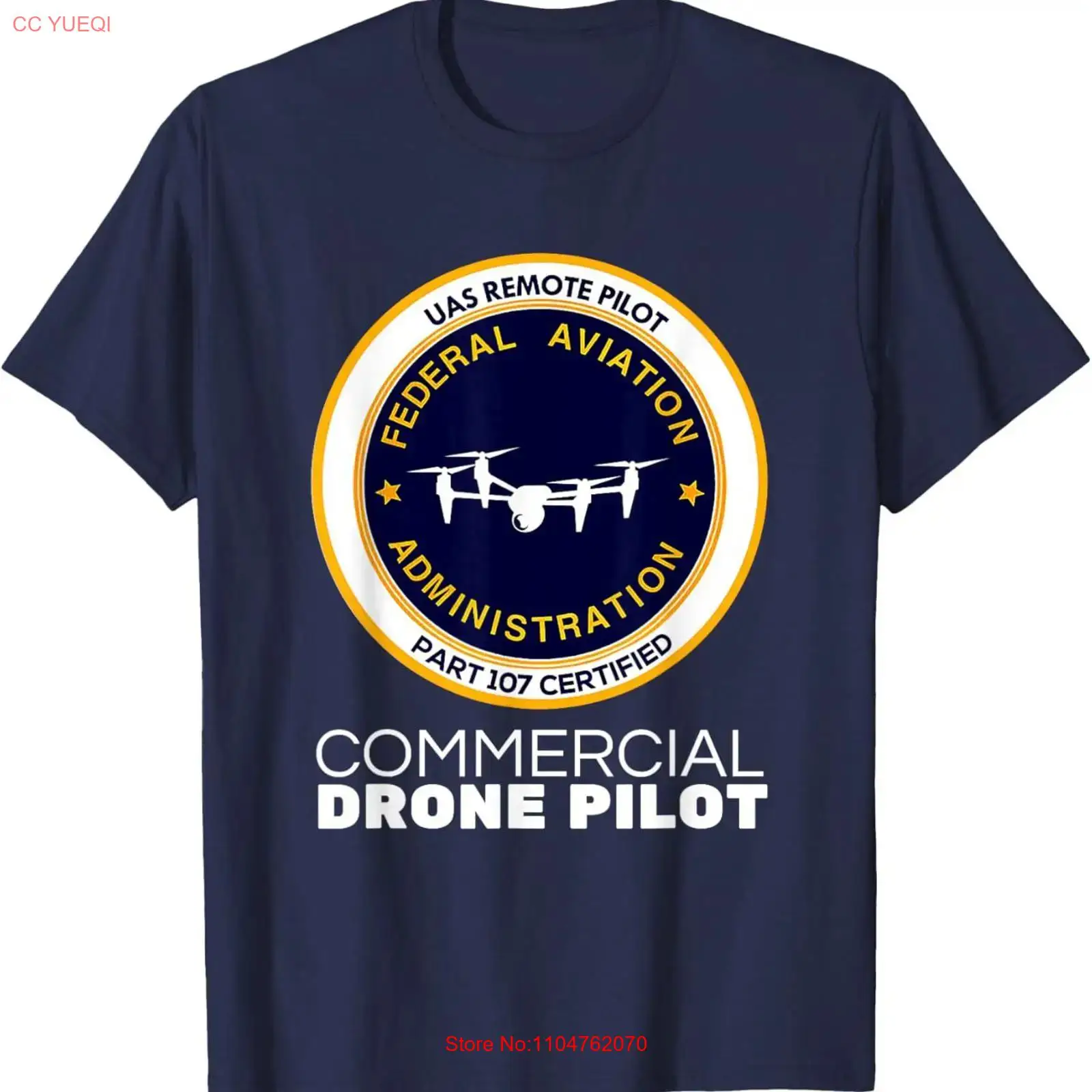 Commercial Printing & Graphics - FAA Commercial Drone Pilot T Shirt