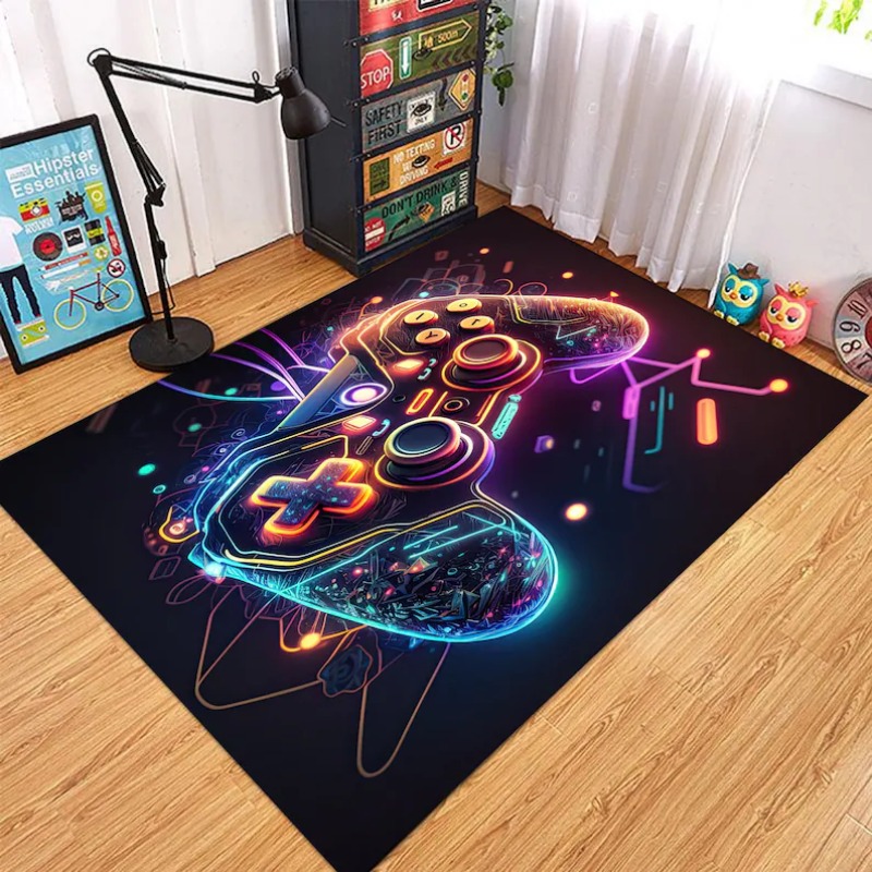 Commercial Printing & Graphics - Neon Glow Game Controller Area Rug