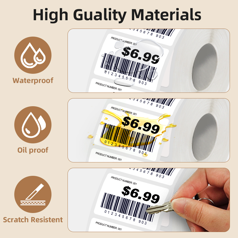 5 Rolls of White Label Sticker - Commercial Printer 评论和价格