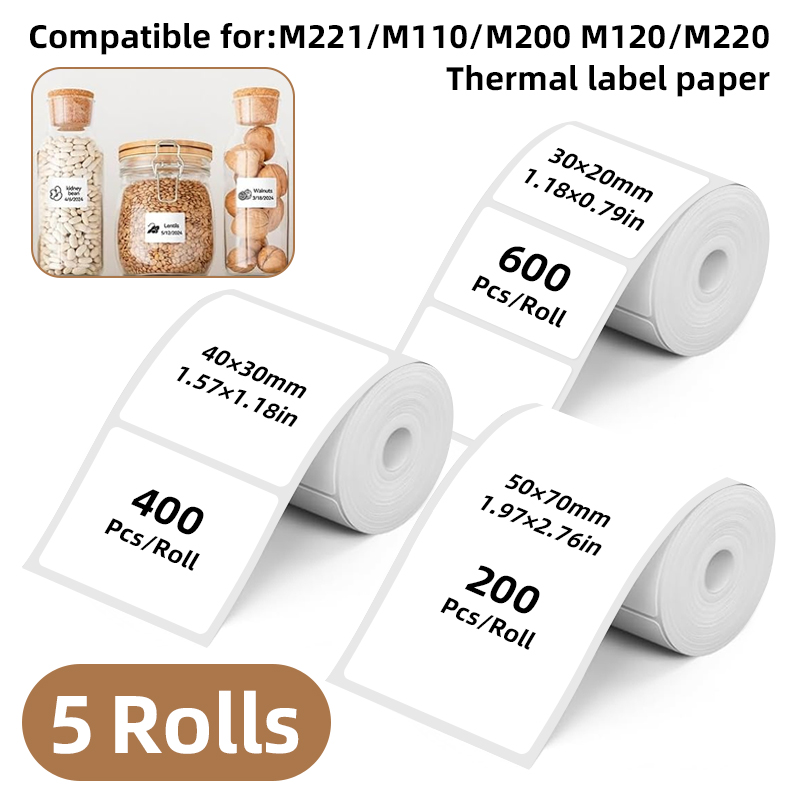 5 Rolls of White Label Sticker - Commercial Printer 评论和价格