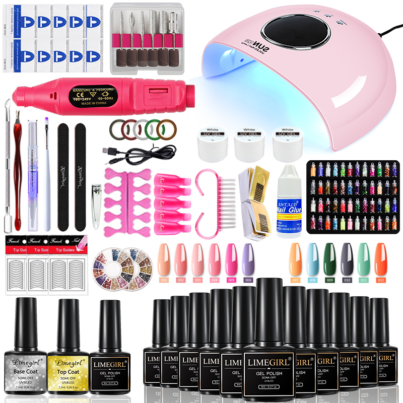 Limegirl Gel Nail Kit with Nai - Exposure Unit Uv 评论和价格